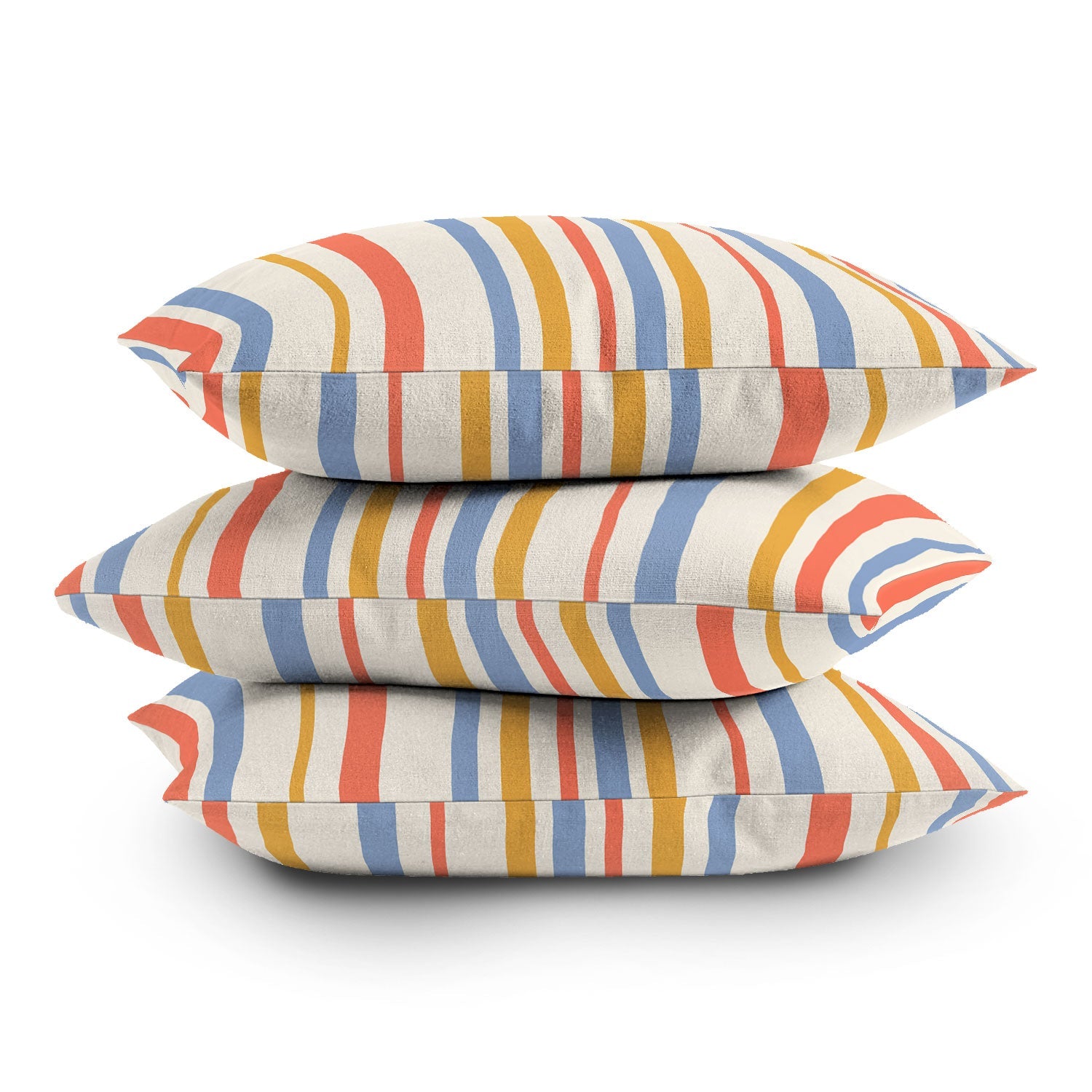 Colour Poems Classic Retro Stripes III Throw Pillow