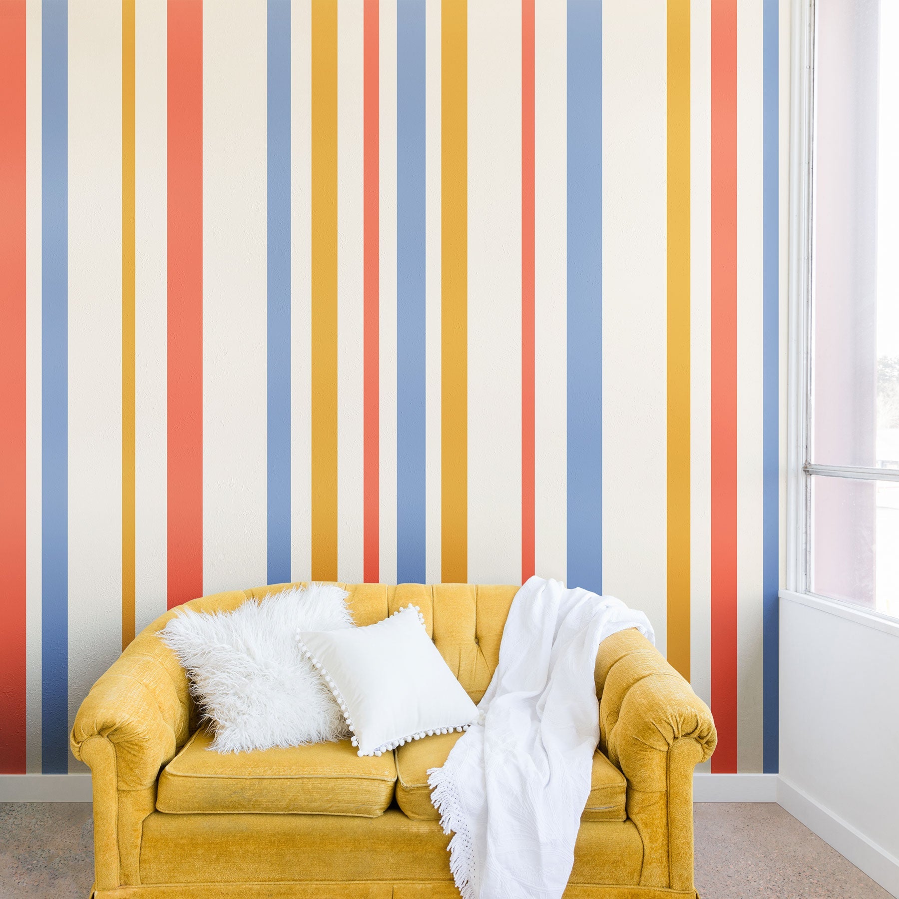 Colour Poems Classic Retro Stripes III Wall Mural