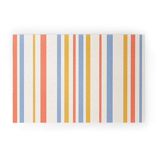 Colour Poems Classic Retro Stripes III Welcome Mat