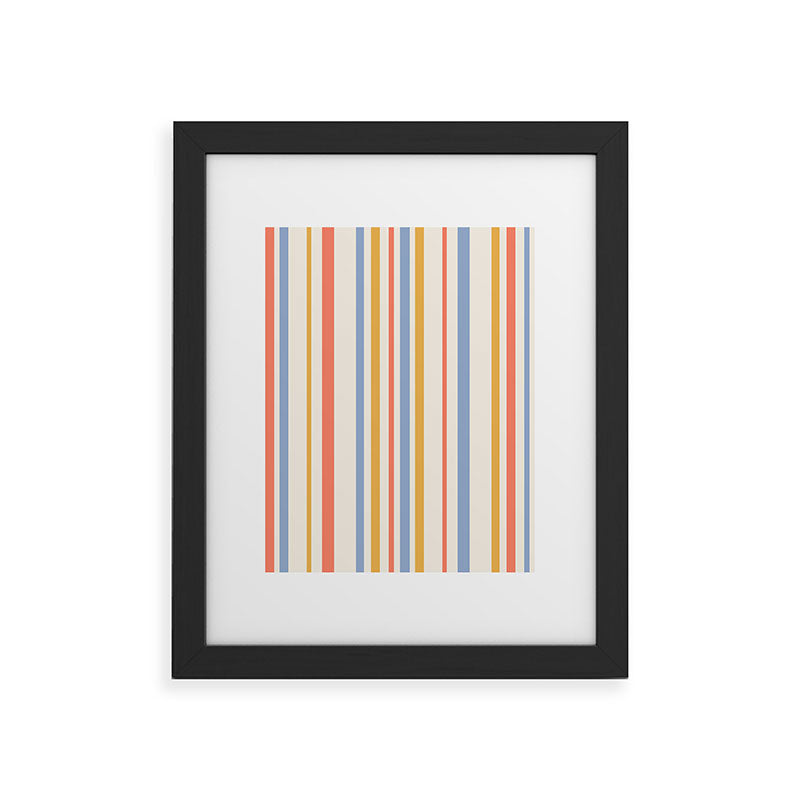Colour Poems Classic Retro Stripes III Framed Art Print