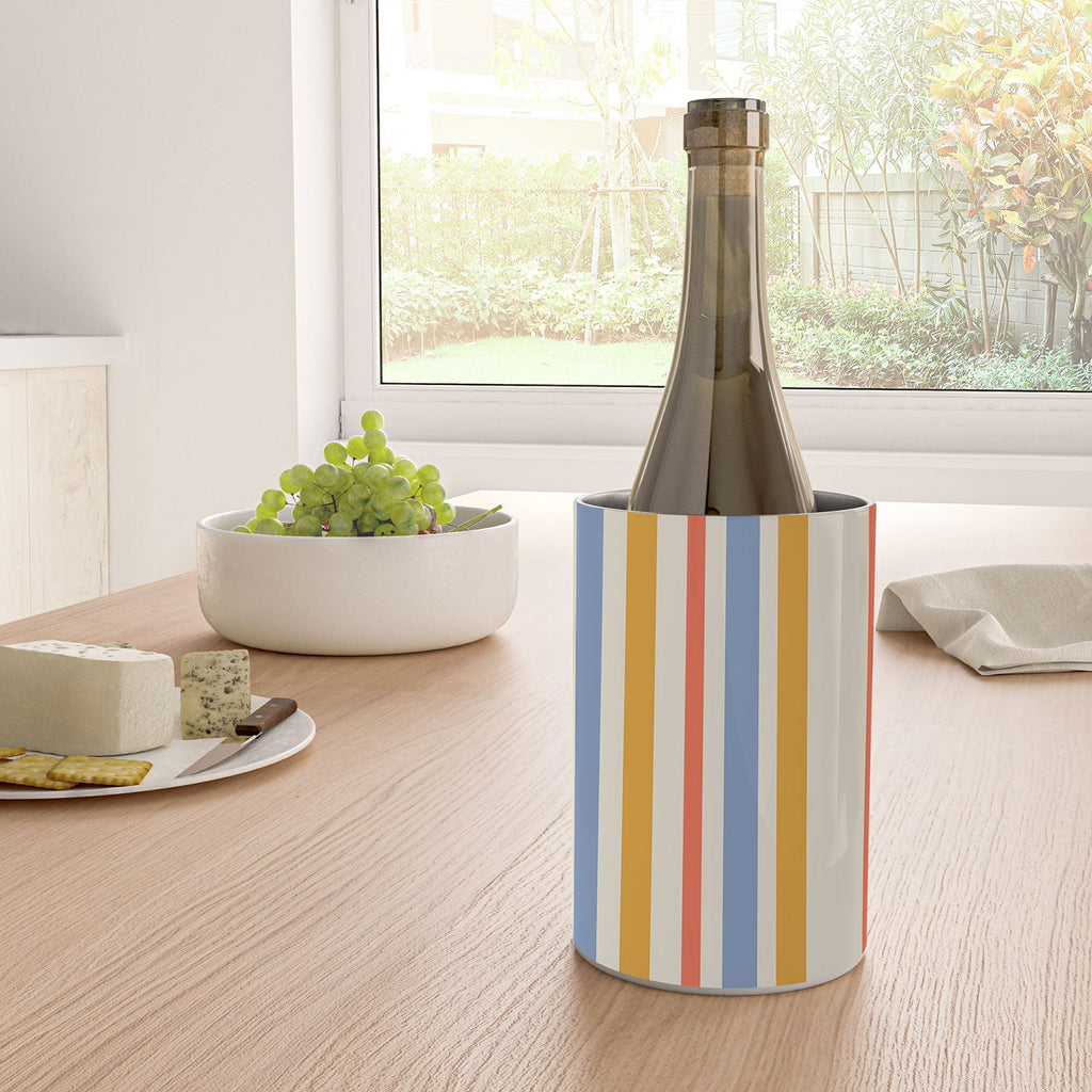 Colour Poems Classic Retro Stripes III Wine Chiller