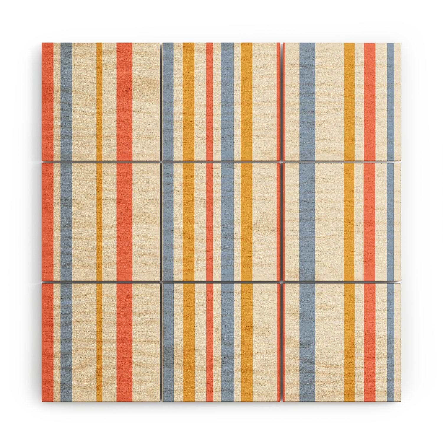 Colour Poems Classic Retro Stripes III Wood Wall Mural