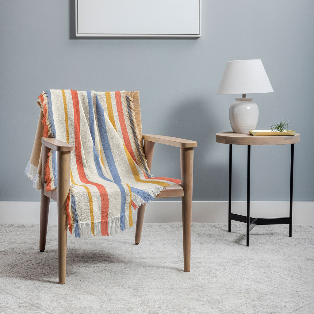 Colour Poems Classic Retro Stripes III Throw Blanket
