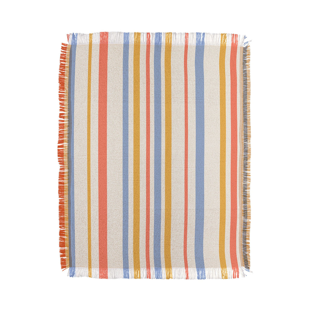 Colour Poems Classic Retro Stripes III Throw Blanket