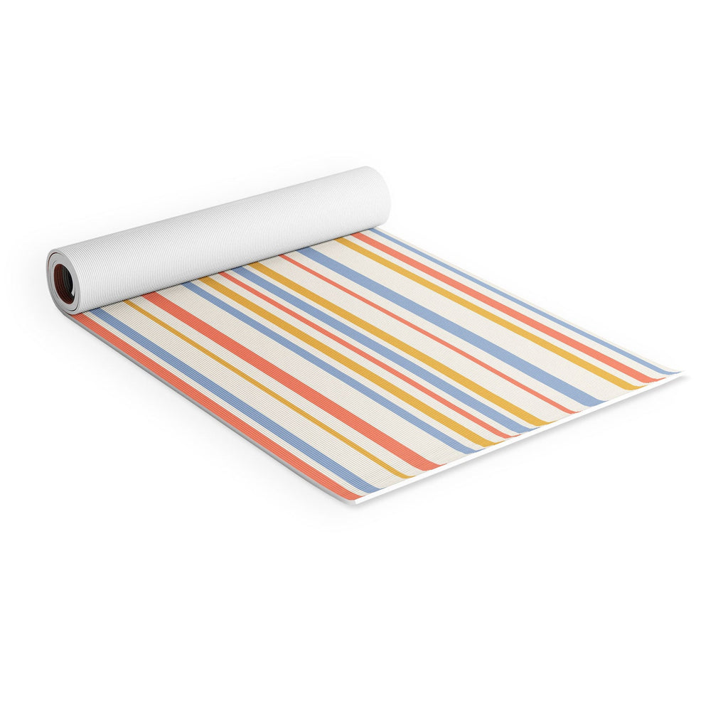 Colour Poems Classic Retro Stripes III Yoga Mat