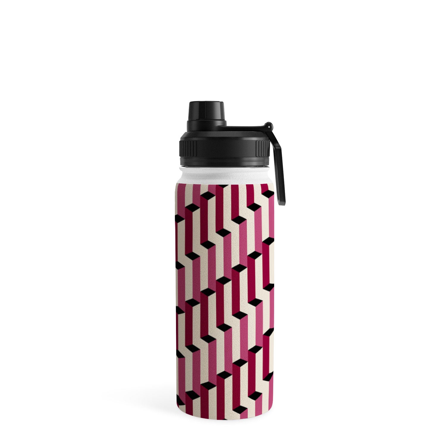 Colour Poems Columns Pattern I Water Bottle
