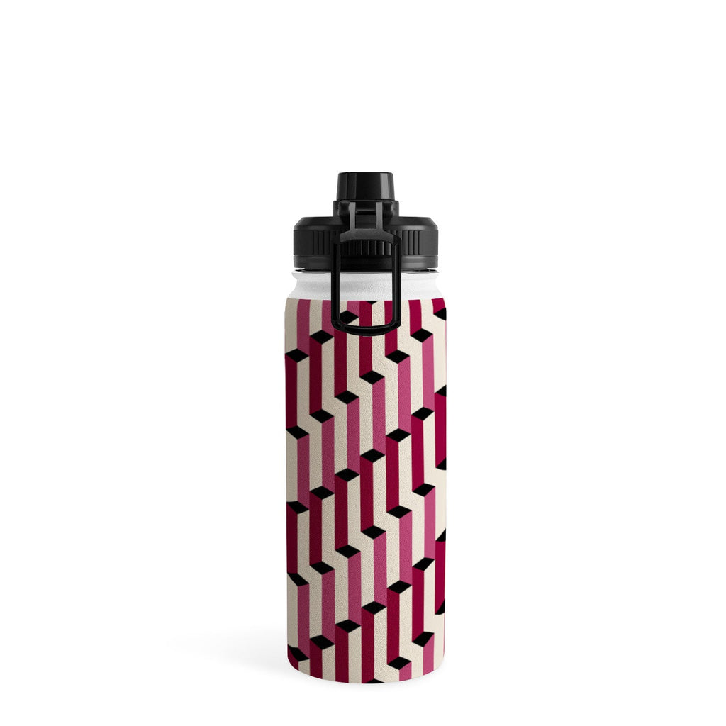 Colour Poems Columns Pattern I Water Bottle
