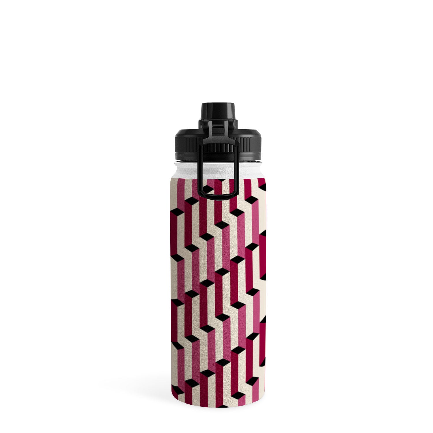 Colour Poems Columns Pattern I Water Bottle