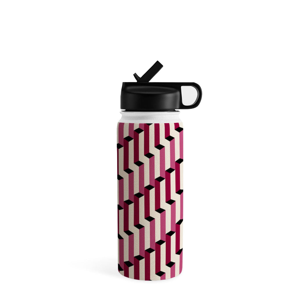 Colour Poems Columns Pattern I Water Bottle