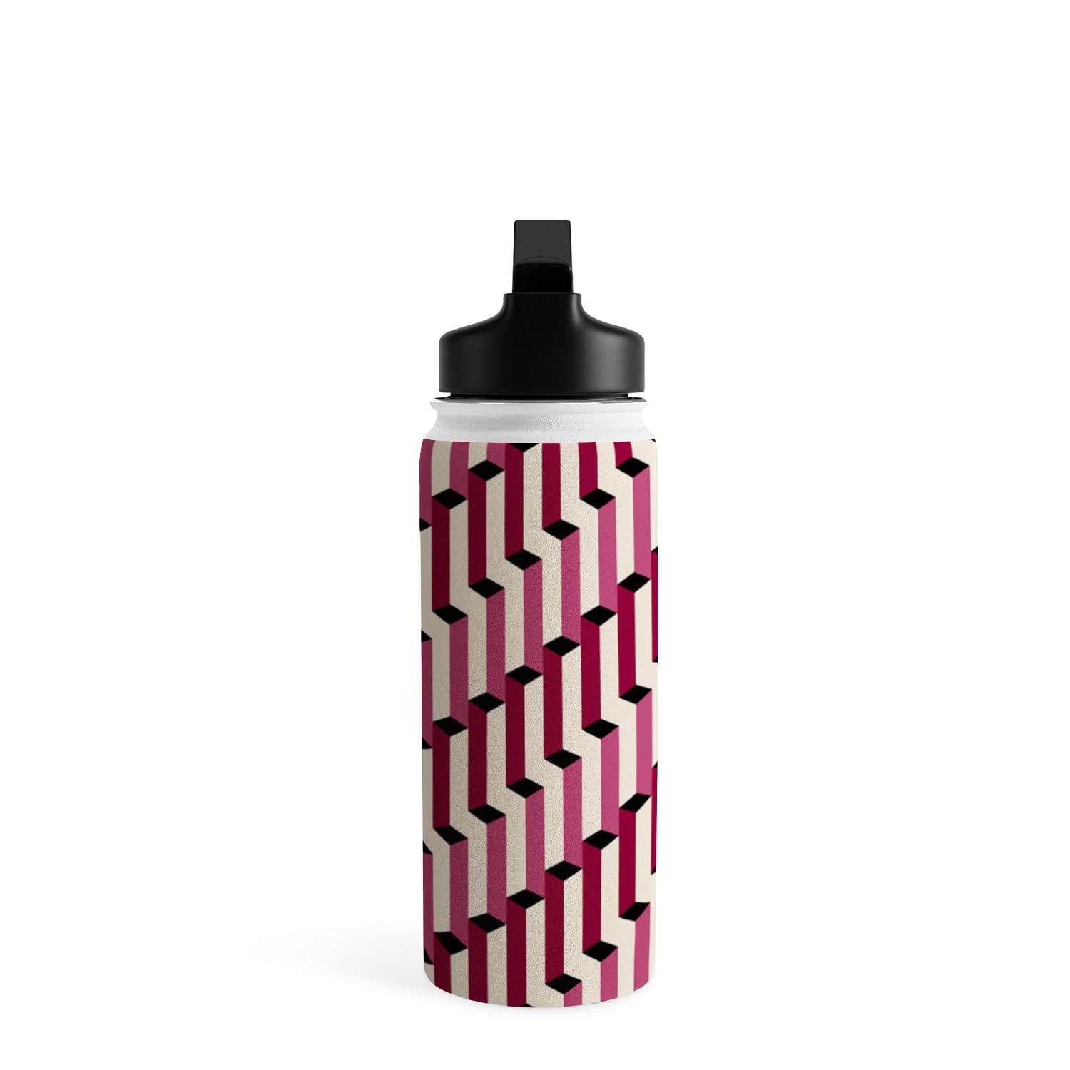 Colour Poems Columns Pattern I Water Bottle