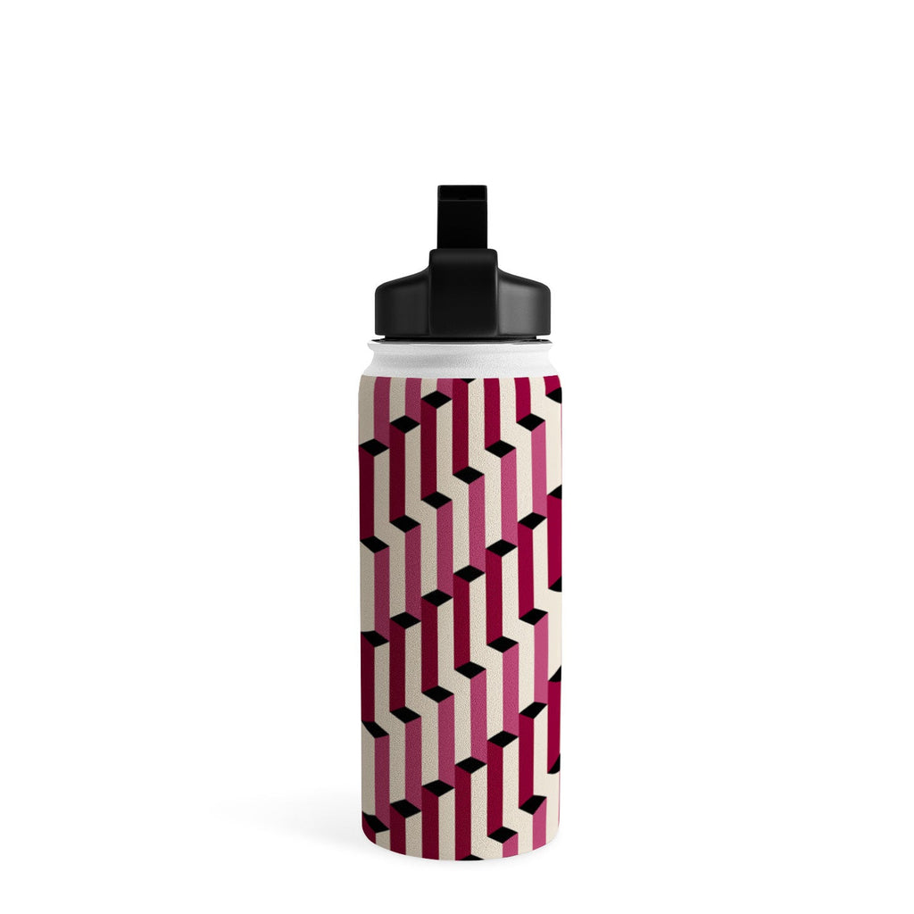 Colour Poems Columns Pattern I Water Bottle