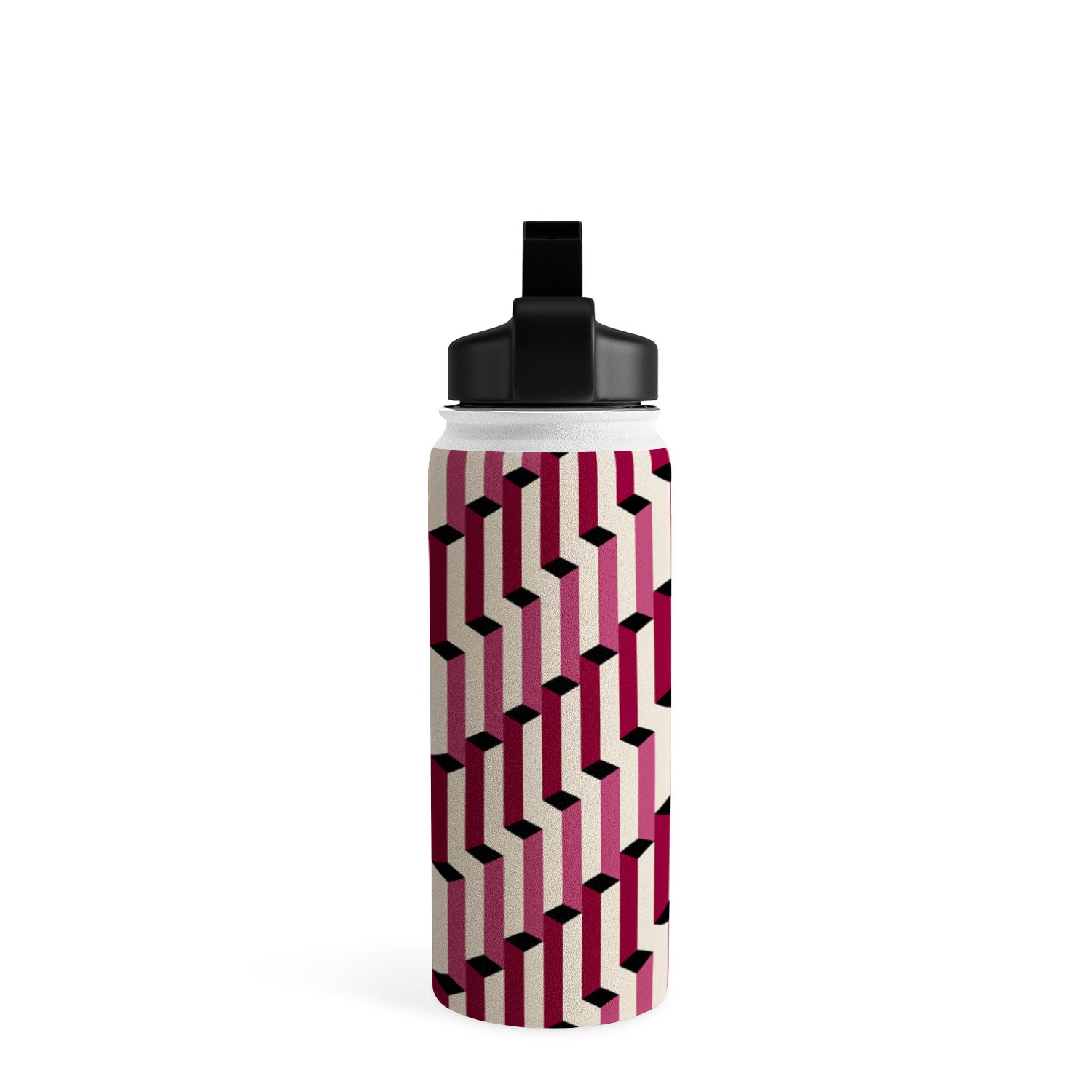 Colour Poems Columns Pattern I Water Bottle