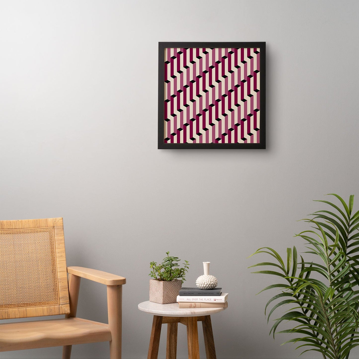 Colour Poems Columns Pattern I Framed Wall Art