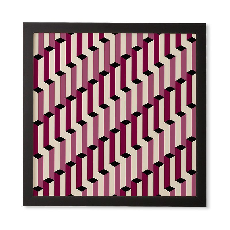 Colour Poems Columns Pattern I Framed Wall Art