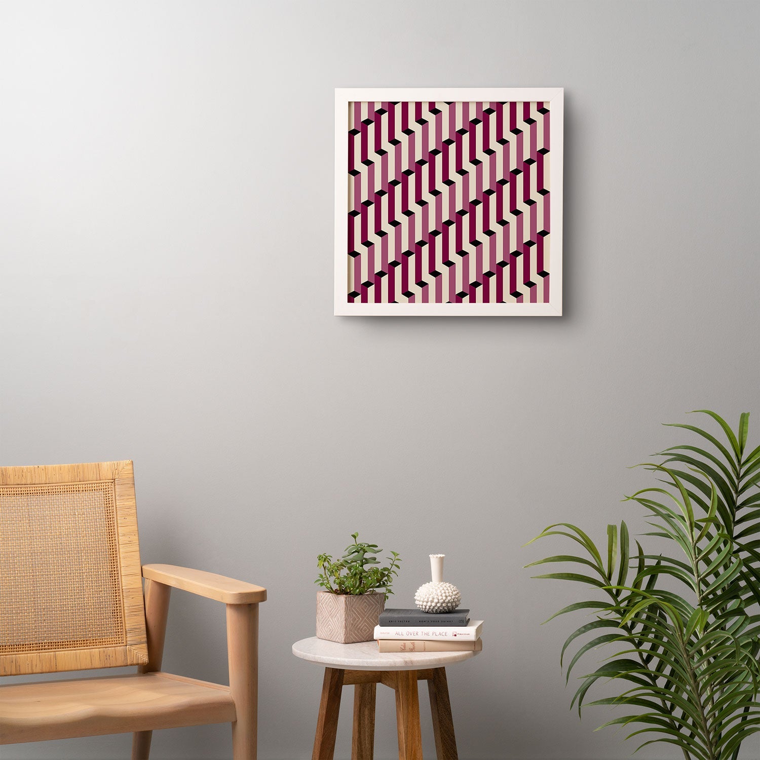 Colour Poems Columns Pattern I Framed Wall Art