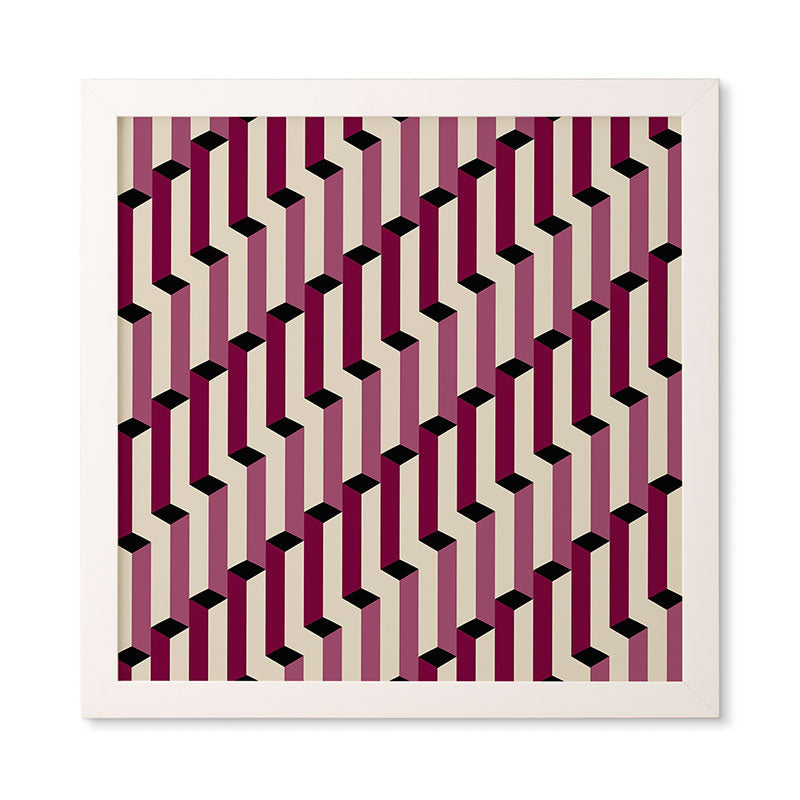 Colour Poems Columns Pattern I Framed Wall Art