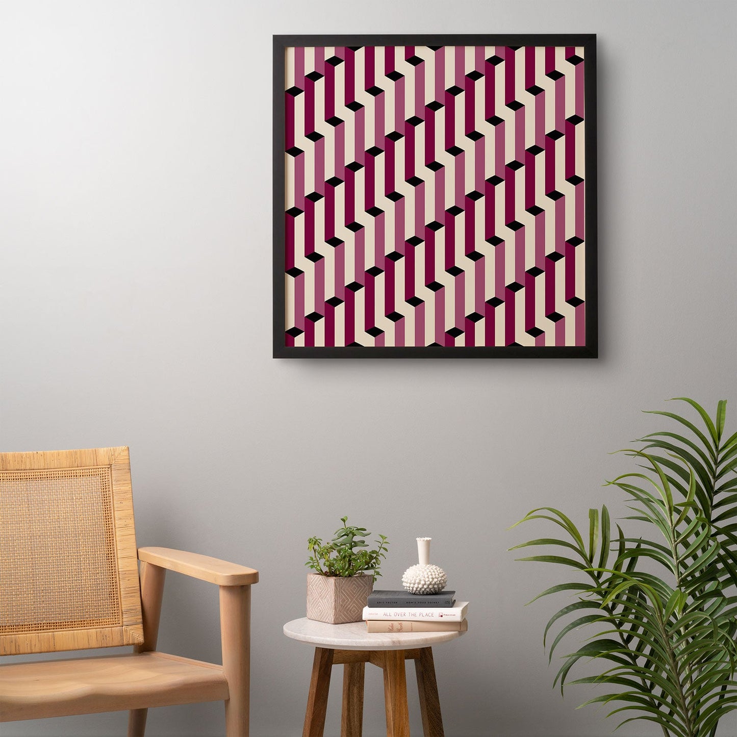 Colour Poems Columns Pattern I Framed Wall Art