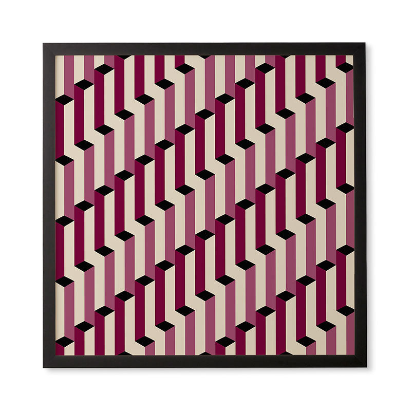 Colour Poems Columns Pattern I Framed Wall Art