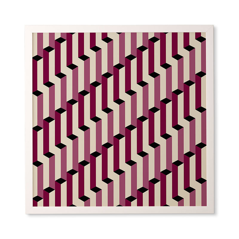 Colour Poems Columns Pattern I Framed Wall Art