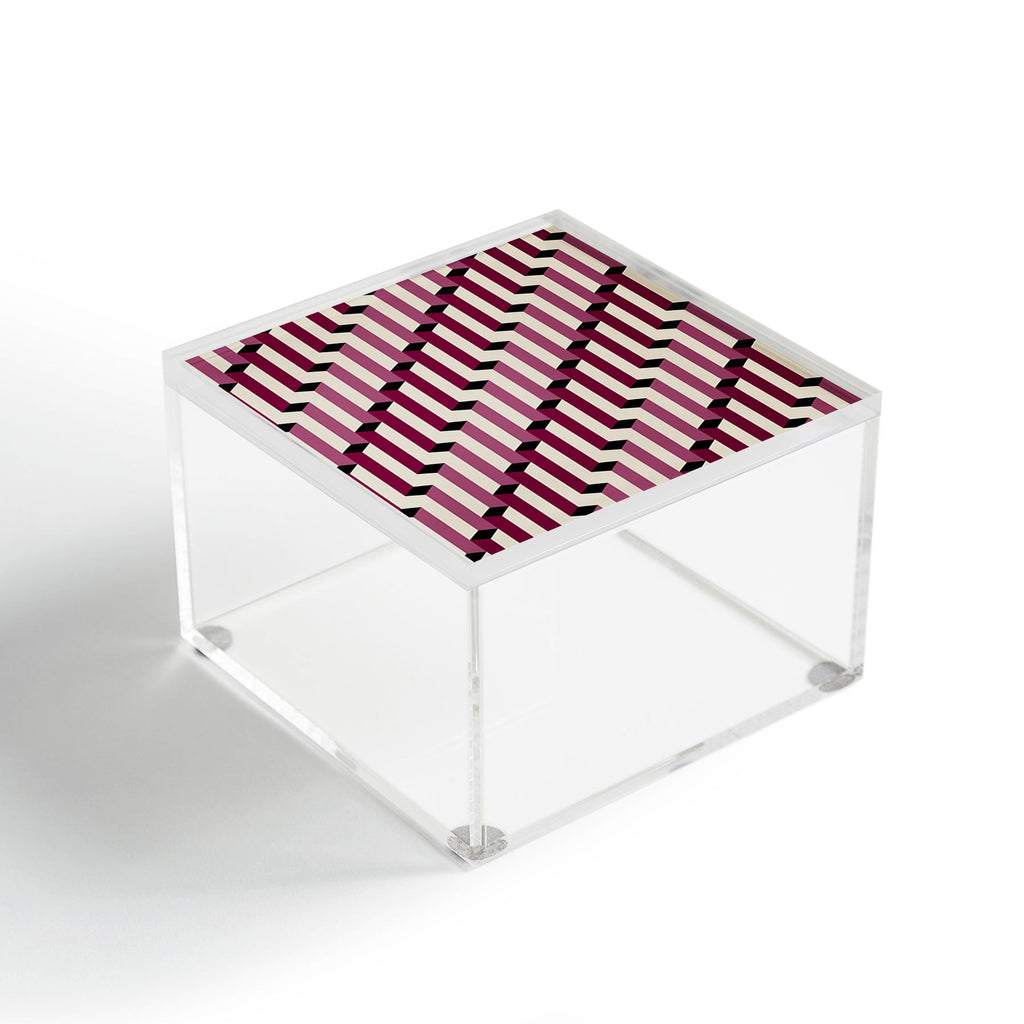 Colour Poems Columns Pattern I Acrylic Box