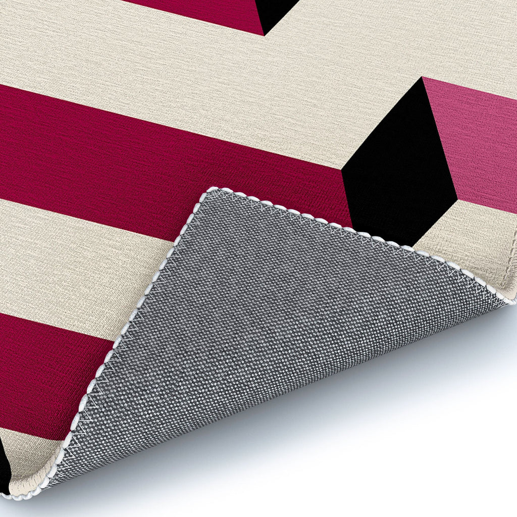 Colour Poems Columns Pattern I Area Rug