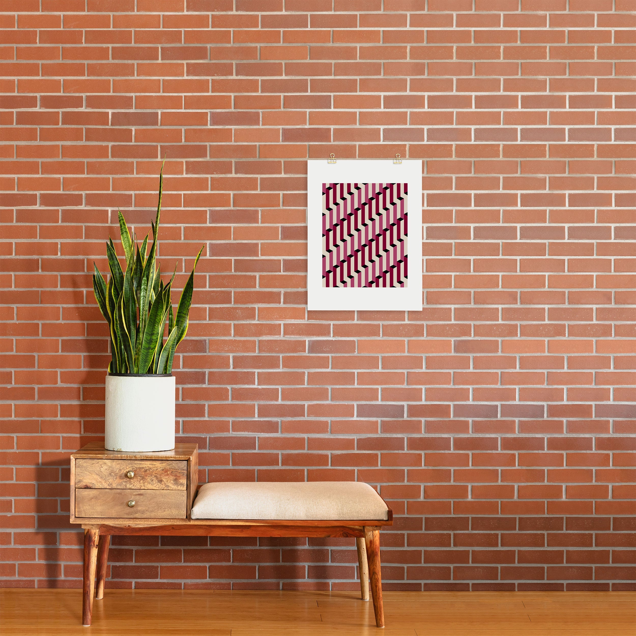 Colour Poems Columns Pattern I Art Print