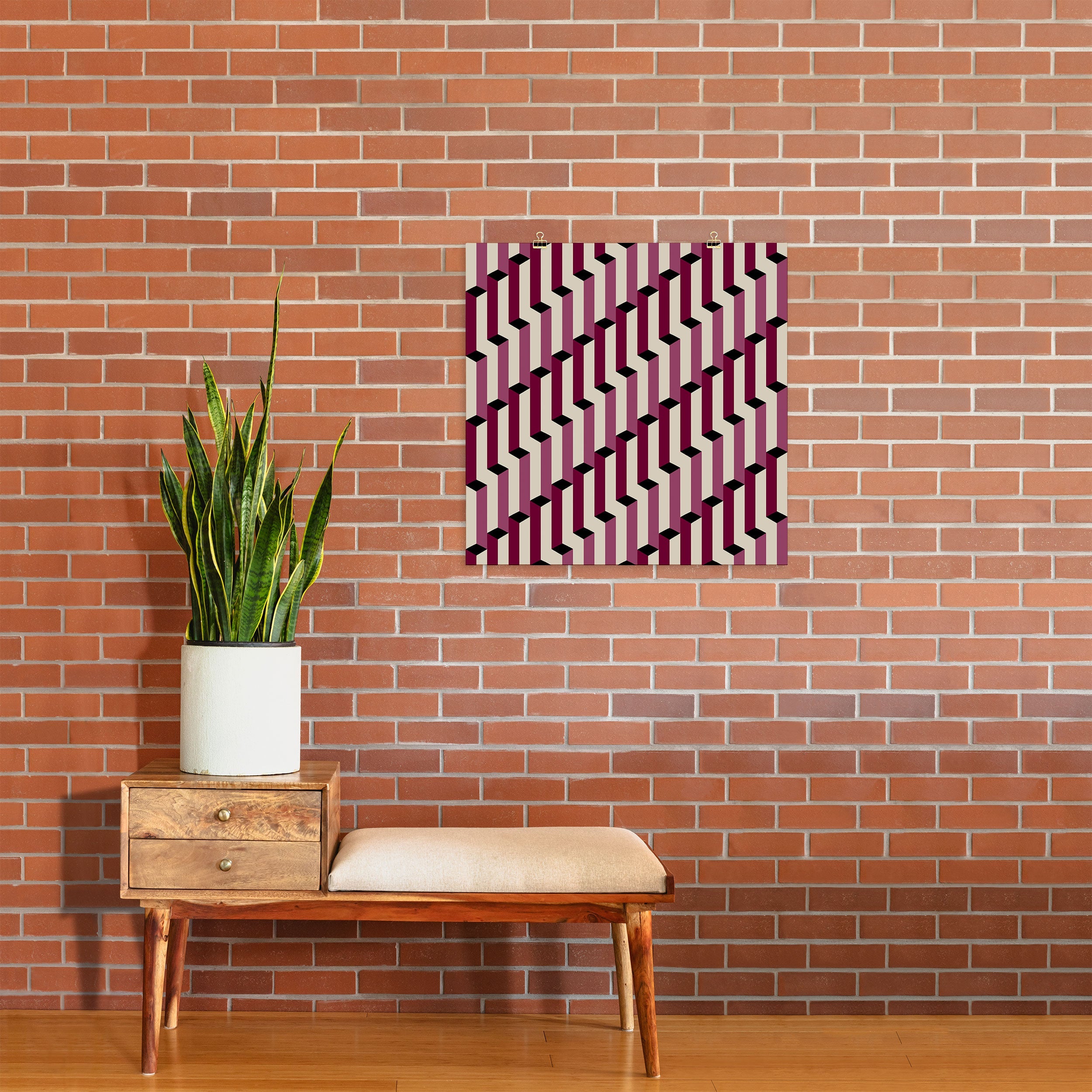 Colour Poems Columns Pattern I Art Print