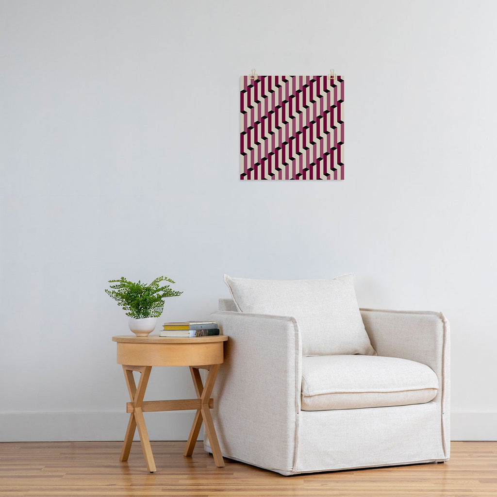 Colour Poems Columns Pattern I Art Print