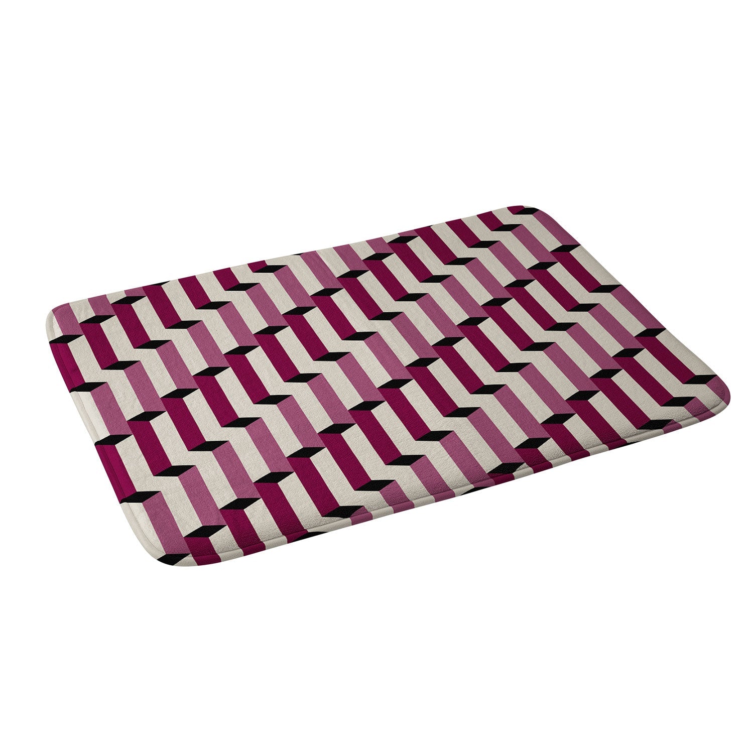 Colour Poems Columns Pattern I Memory Foam Bath Mat