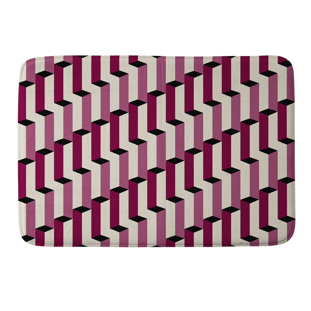 Colour Poems Columns Pattern I Memory Foam Bath Mat