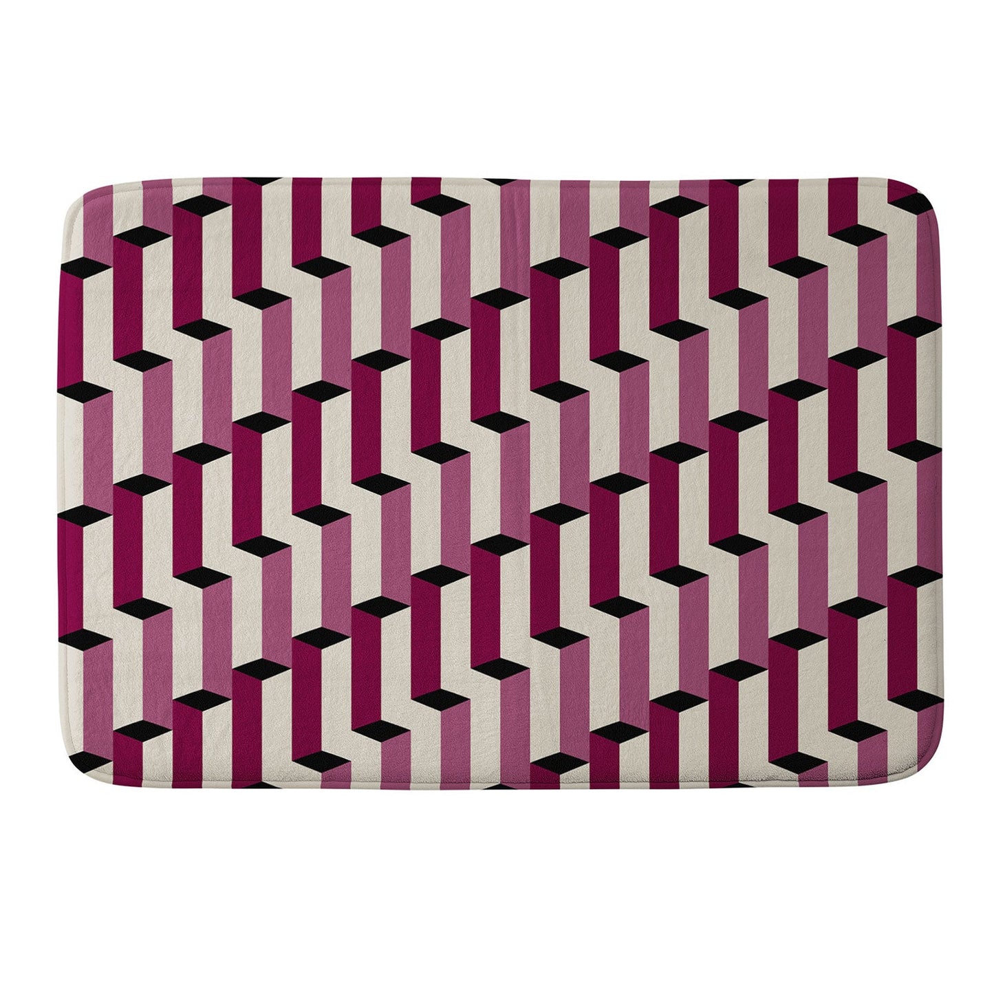 Colour Poems Columns Pattern I Memory Foam Bath Mat
