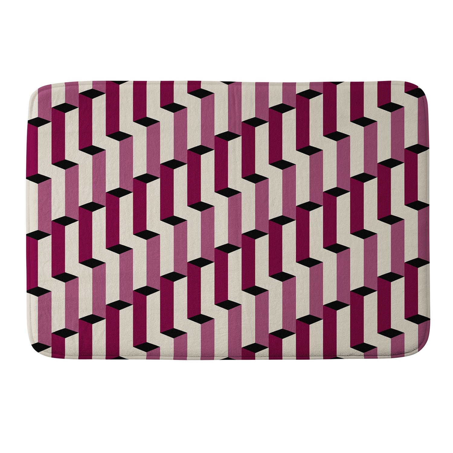 Colour Poems Columns Pattern I Memory Foam Bath Mat