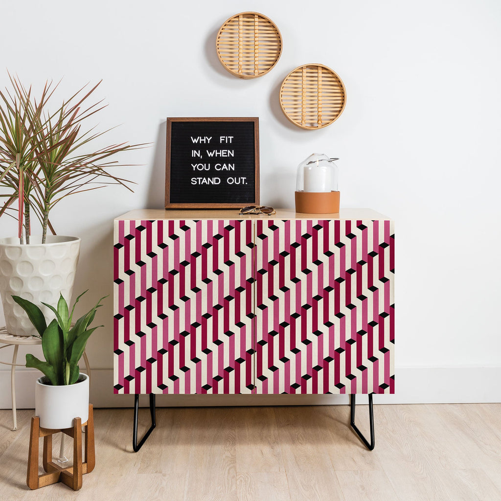 Colour Poems Columns Pattern I Credenza