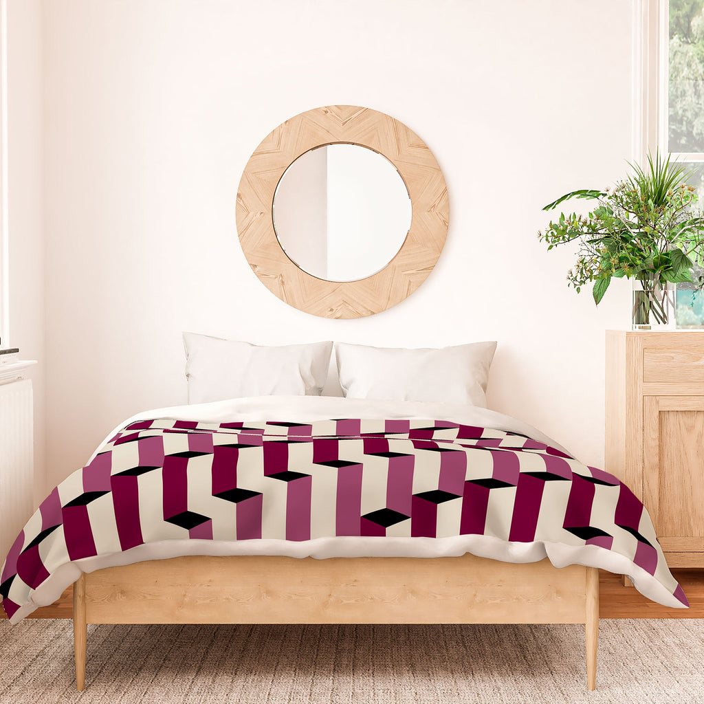 Colour Poems Columns Pattern I Duvet Cover