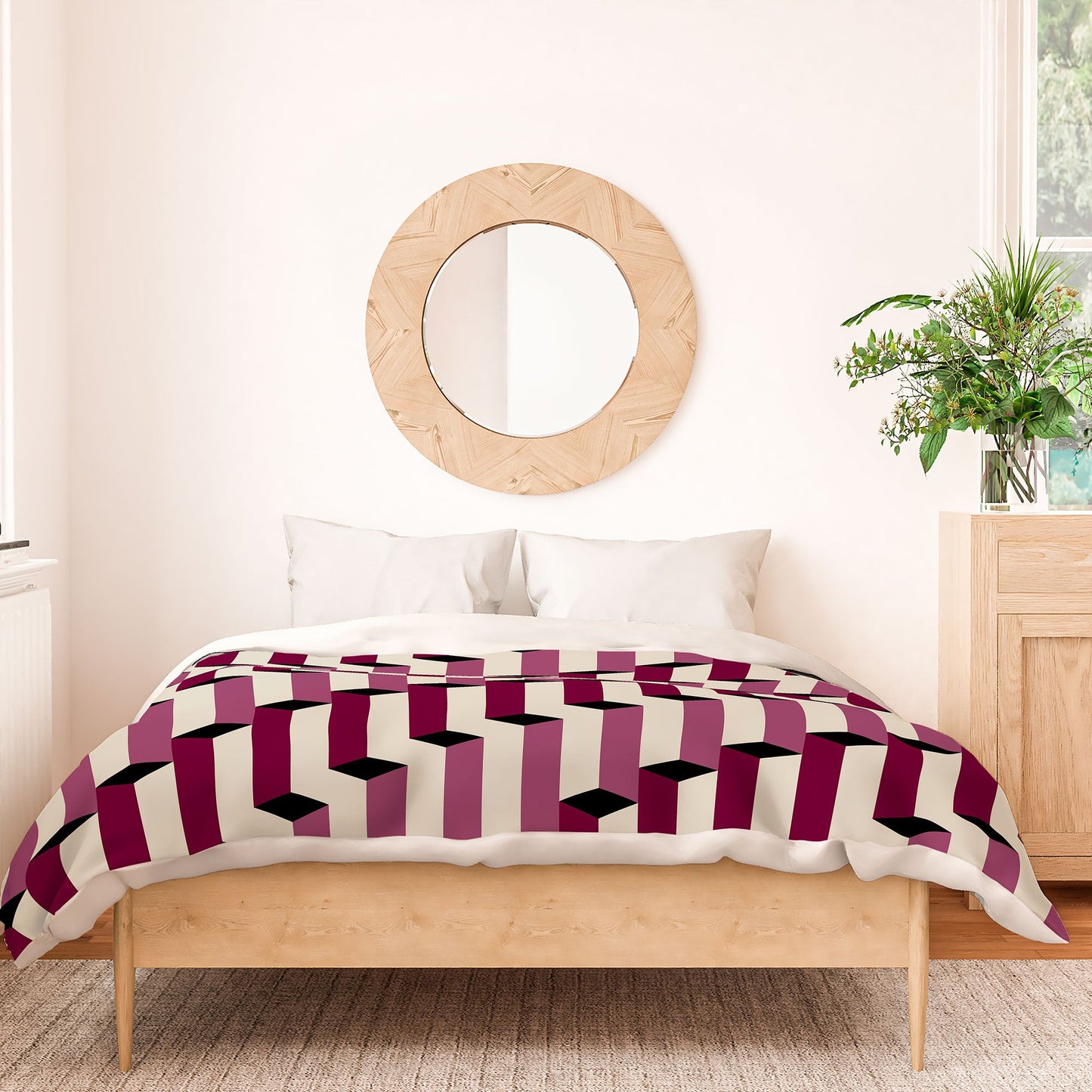 Colour Poems Columns Pattern I Duvet Cover