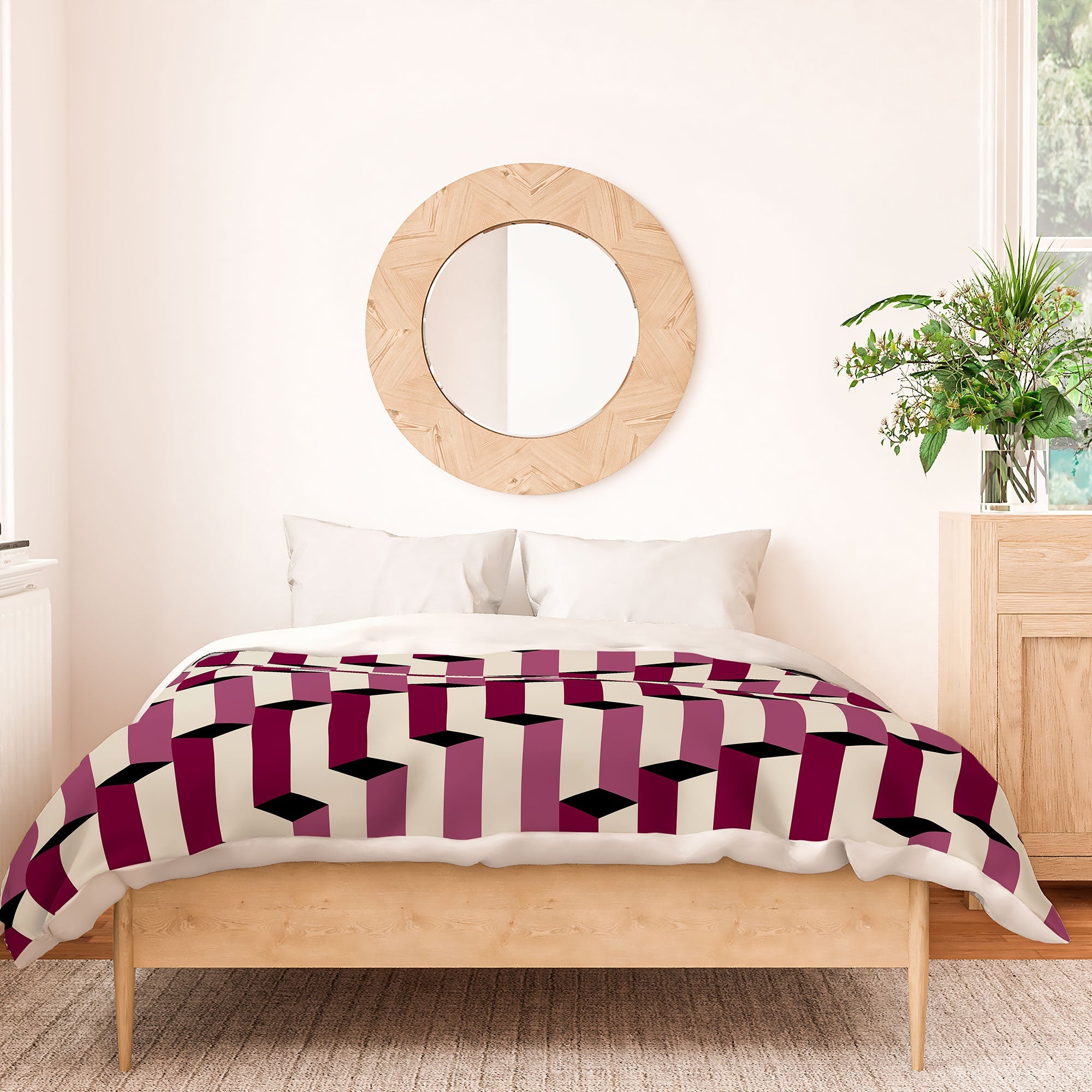 Colour Poems Columns Pattern I Duvet Cover