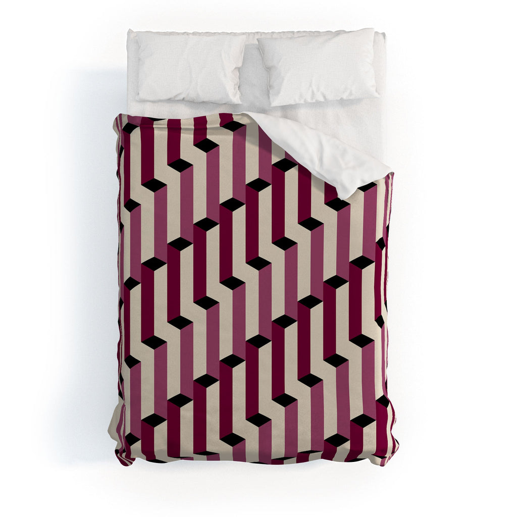 Colour Poems Columns Pattern I Duvet Cover