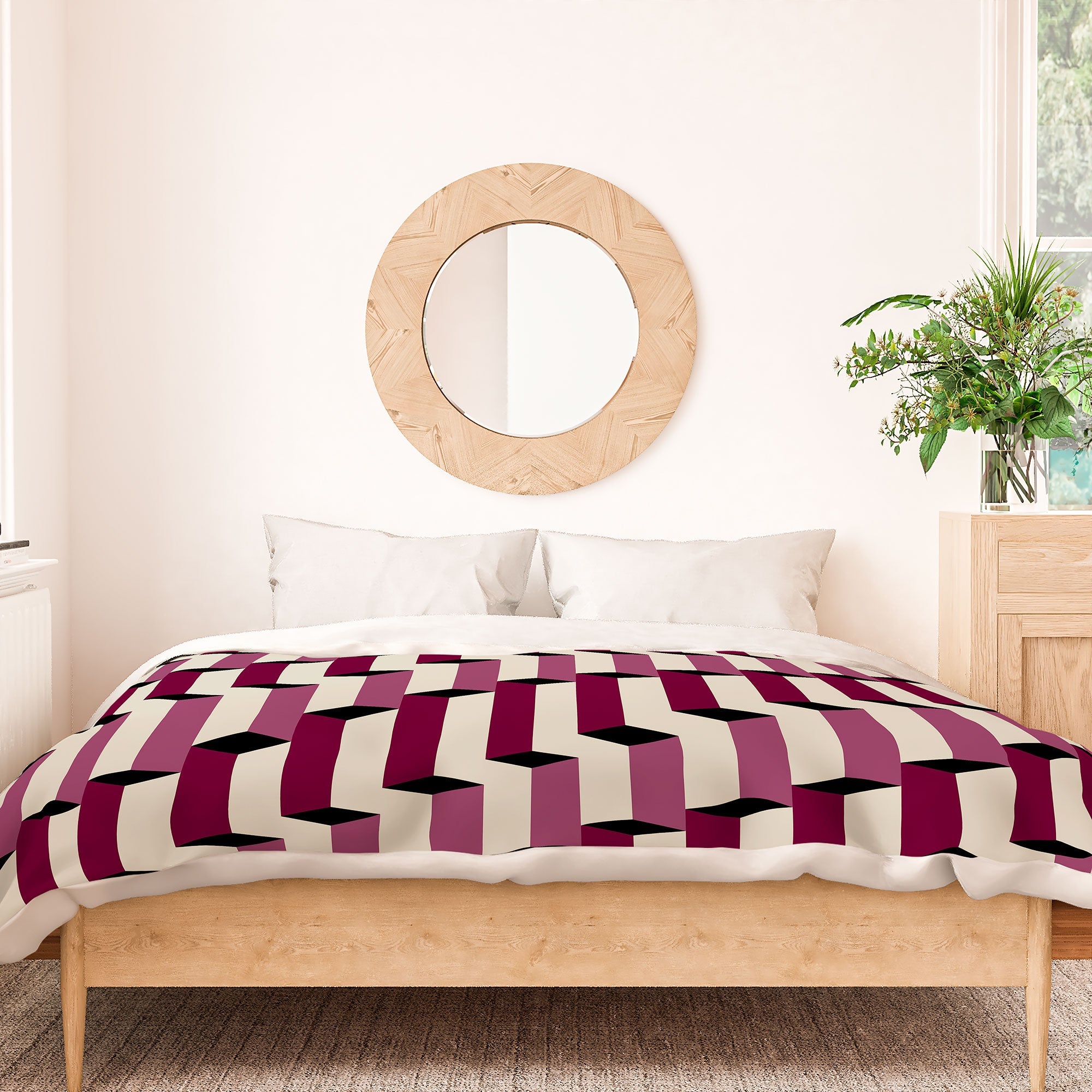 Colour Poems Columns Pattern I Duvet Cover