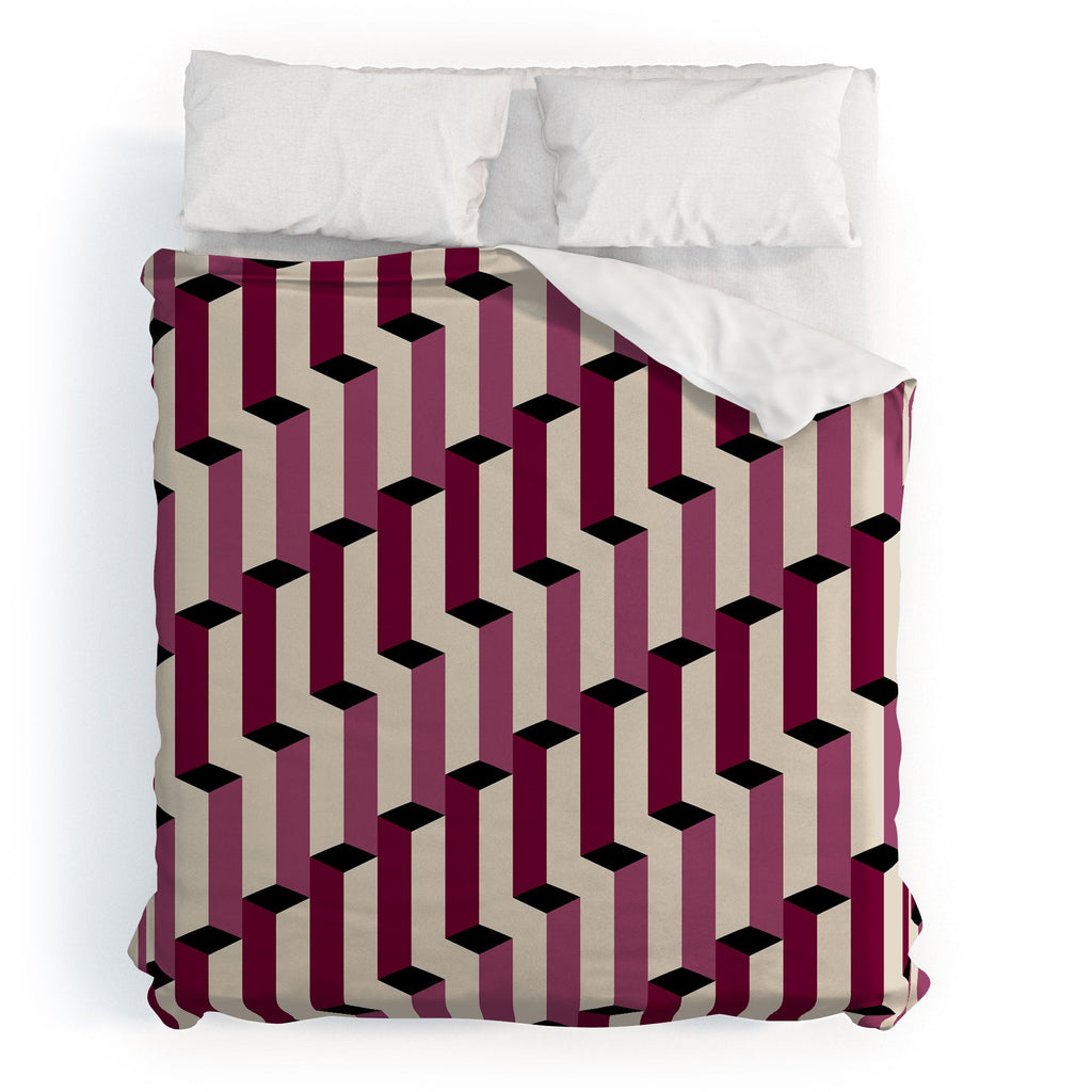 Colour Poems Columns Pattern I Duvet Cover
