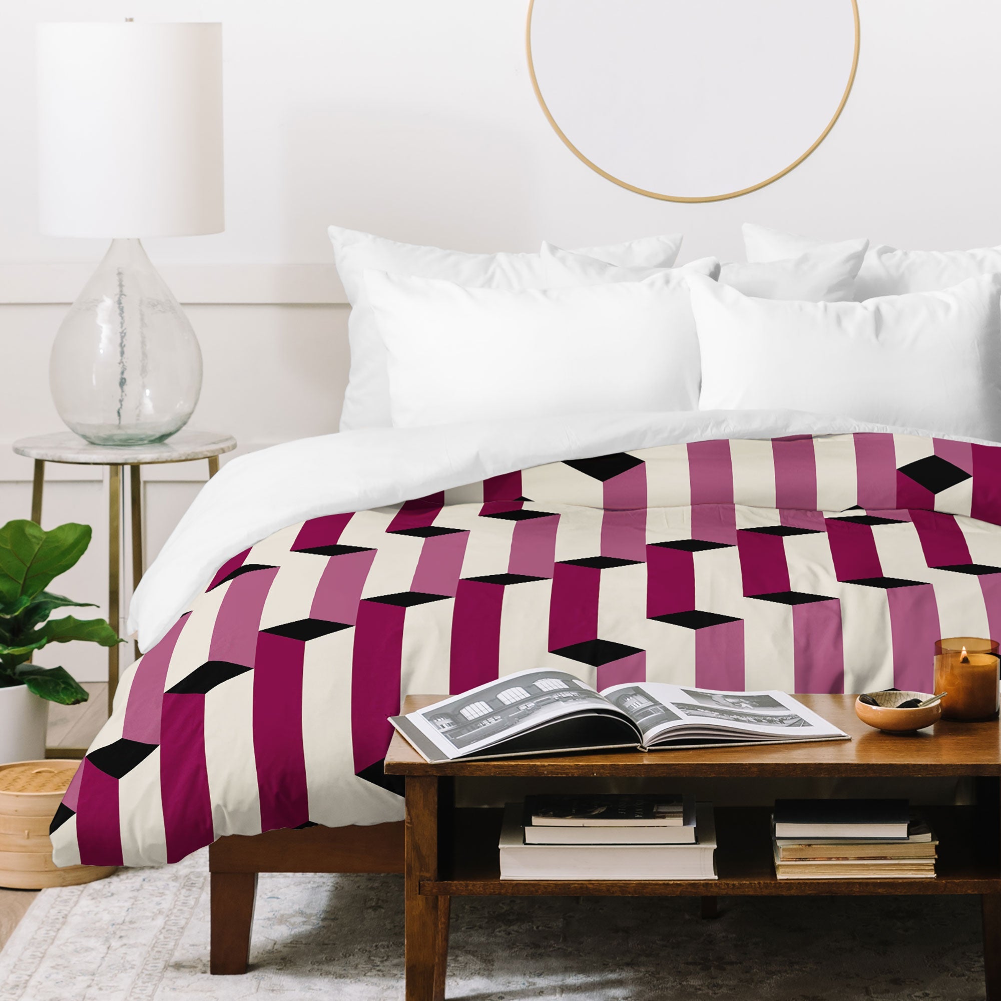 Colour Poems Columns Pattern I Duvet Cover