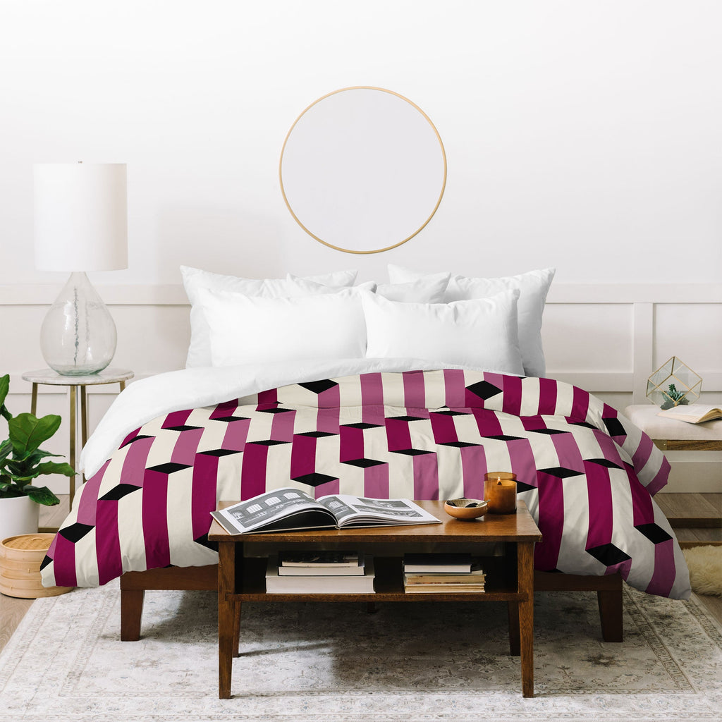 Colour Poems Columns Pattern I Duvet Cover