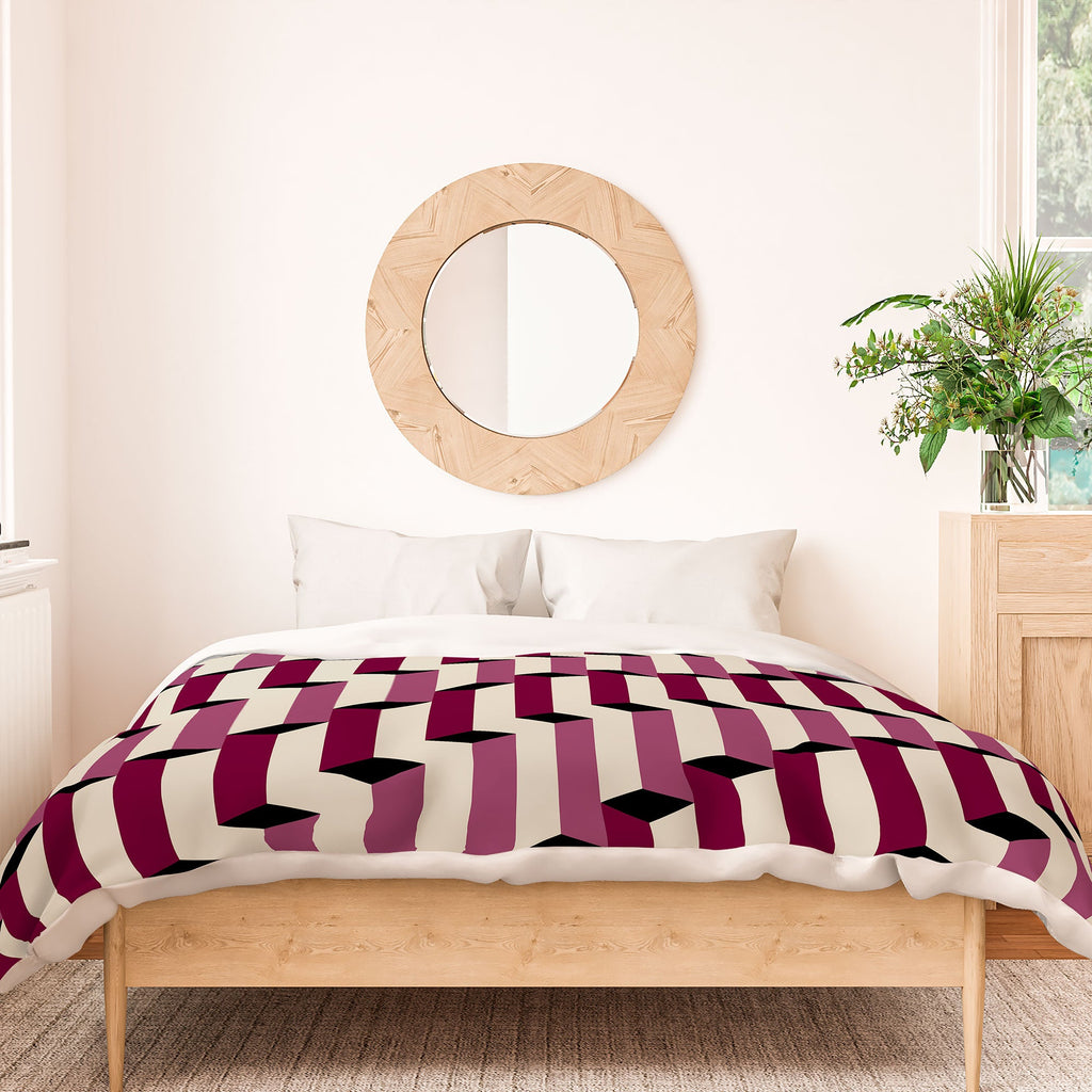 Colour Poems Columns Pattern I Duvet Cover