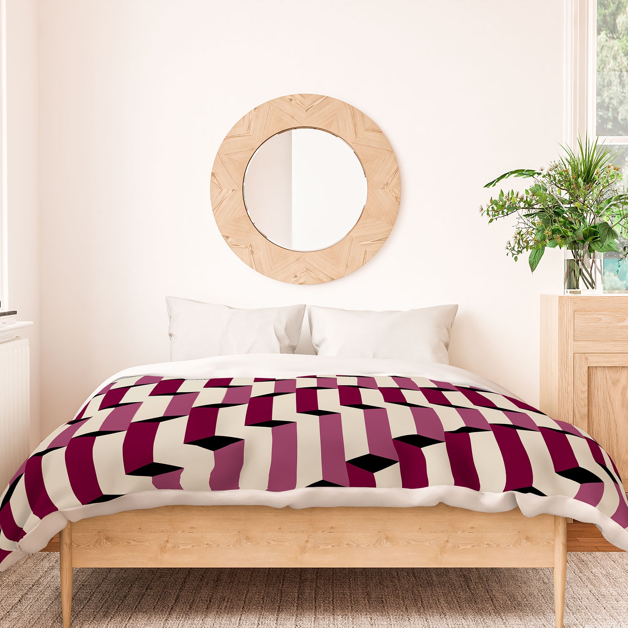 Colour Poems Columns Pattern I Duvet Cover