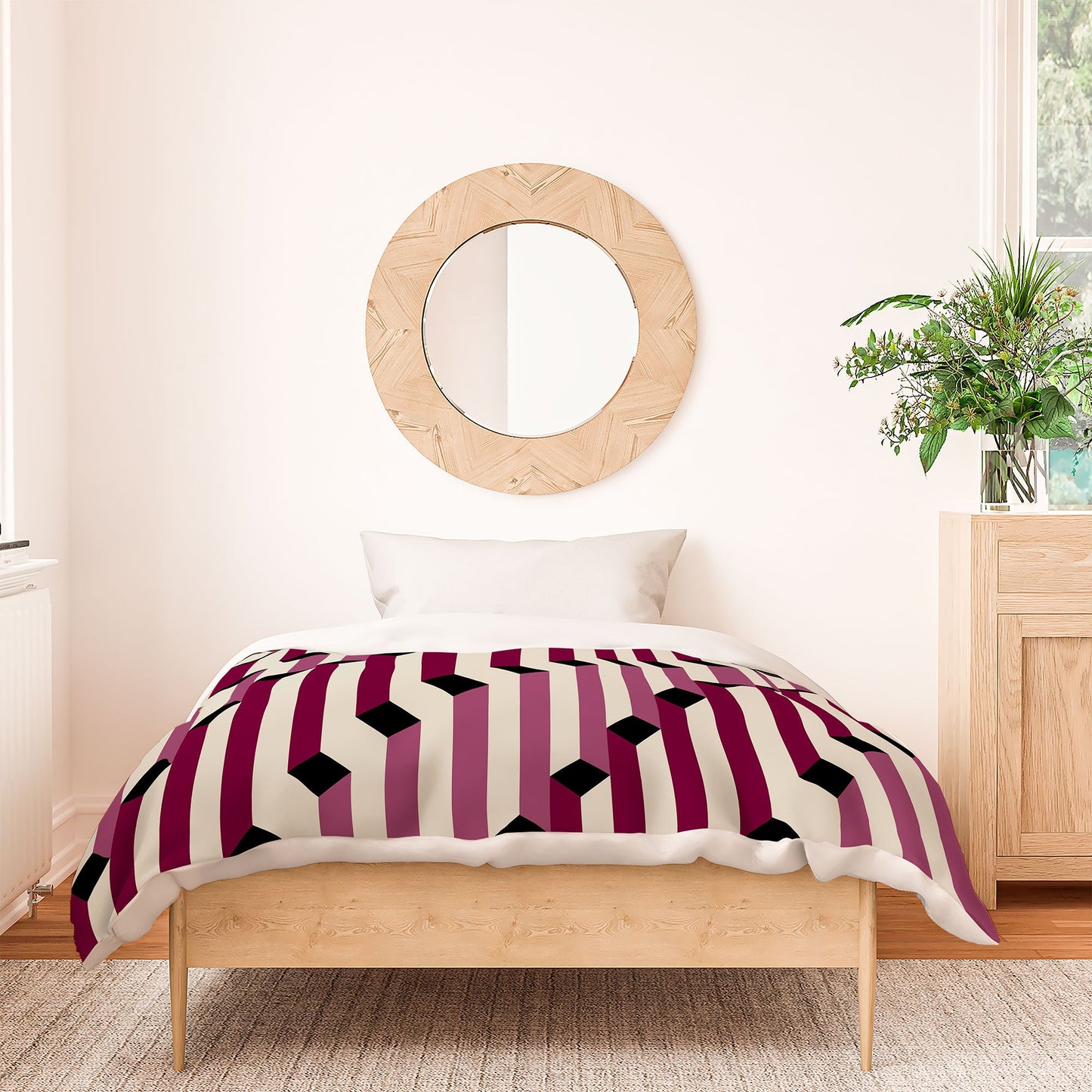 Colour Poems Columns Pattern I Duvet Cover