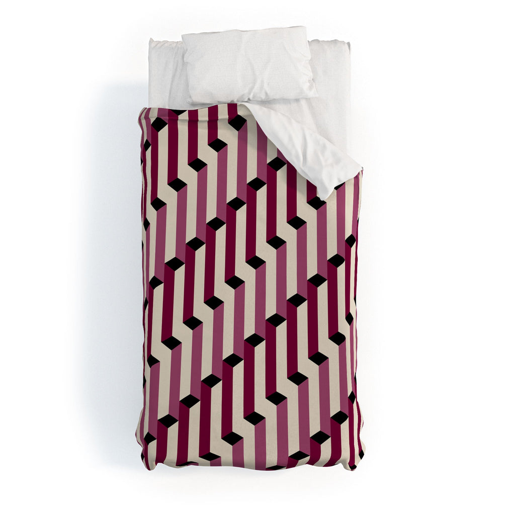 Colour Poems Columns Pattern I Duvet Cover