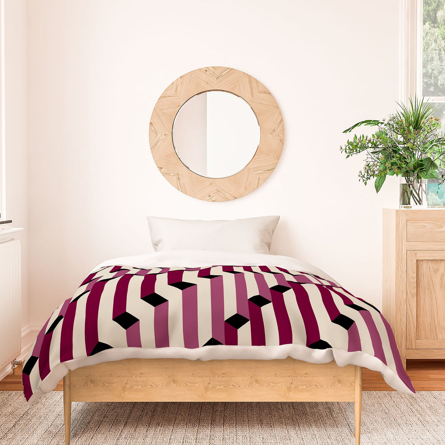 Colour Poems Columns Pattern I Duvet Cover