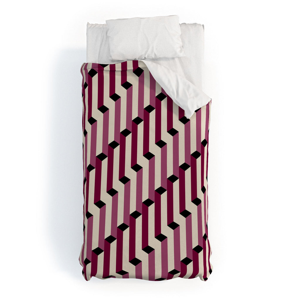 Colour Poems Columns Pattern I Duvet Cover