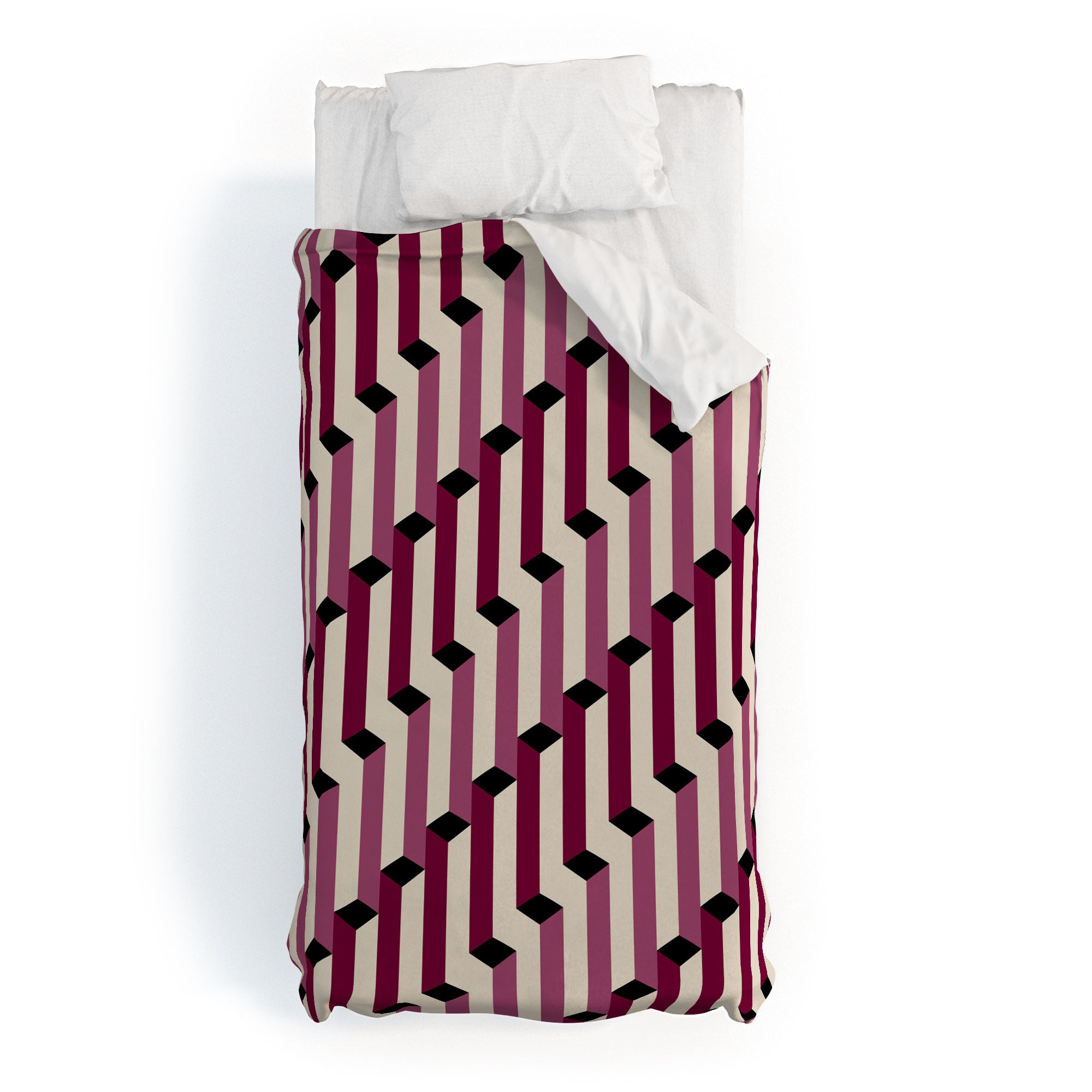 Colour Poems Columns Pattern I Duvet Cover