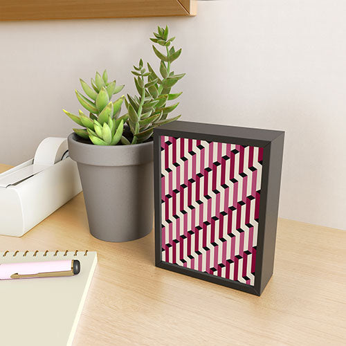 Colour Poems Columns Pattern I Framed Mini Art Print