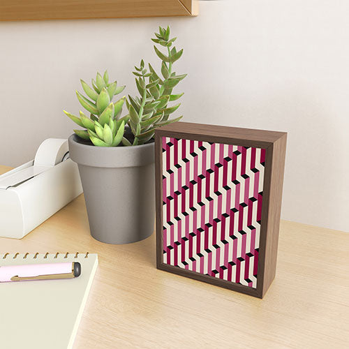 Colour Poems Columns Pattern I Framed Mini Art Print